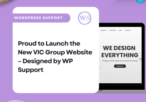 Proud to Launch the New VIC Group Website – Designed by WP Support